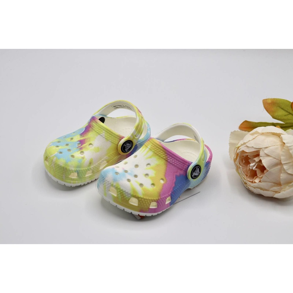 NWT Crocs Unisex Child classic tie dye clogs size 5T